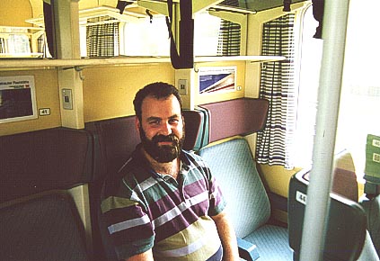 Chris in Train Car